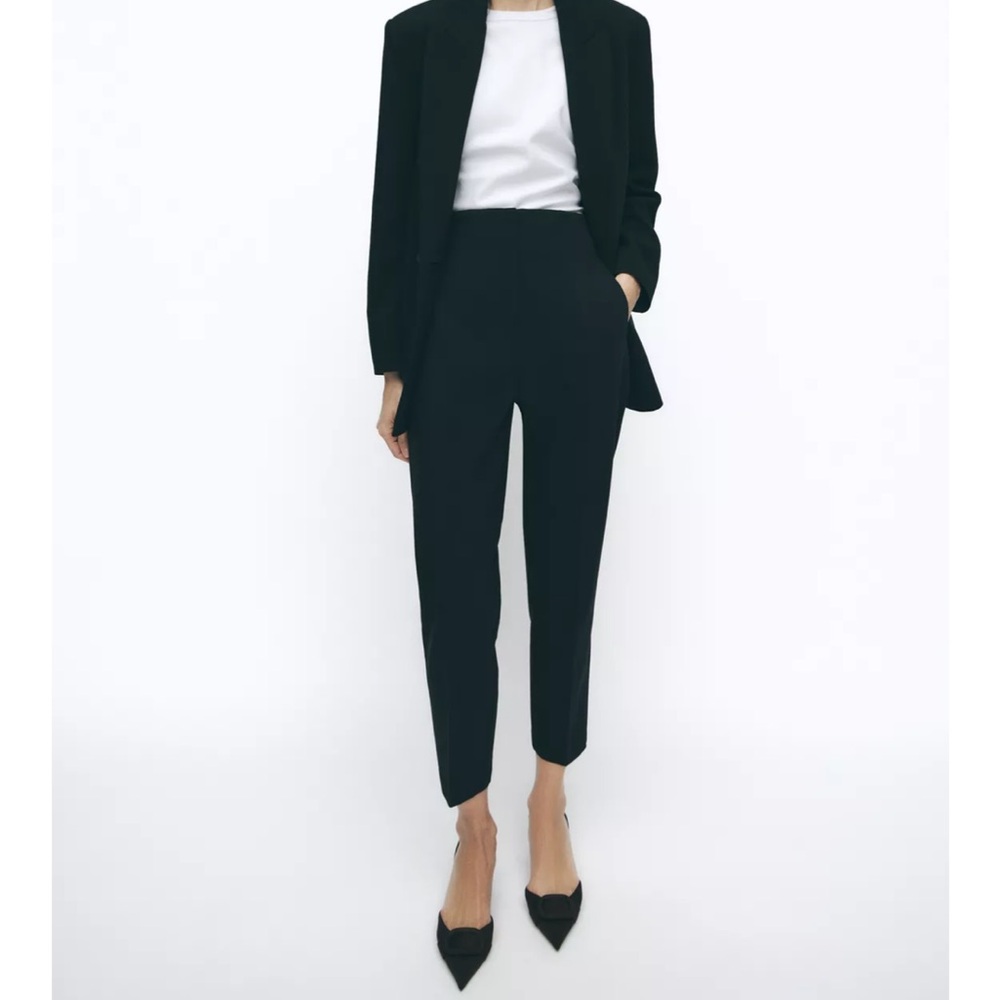 Zara - High Waist Black Pants XL